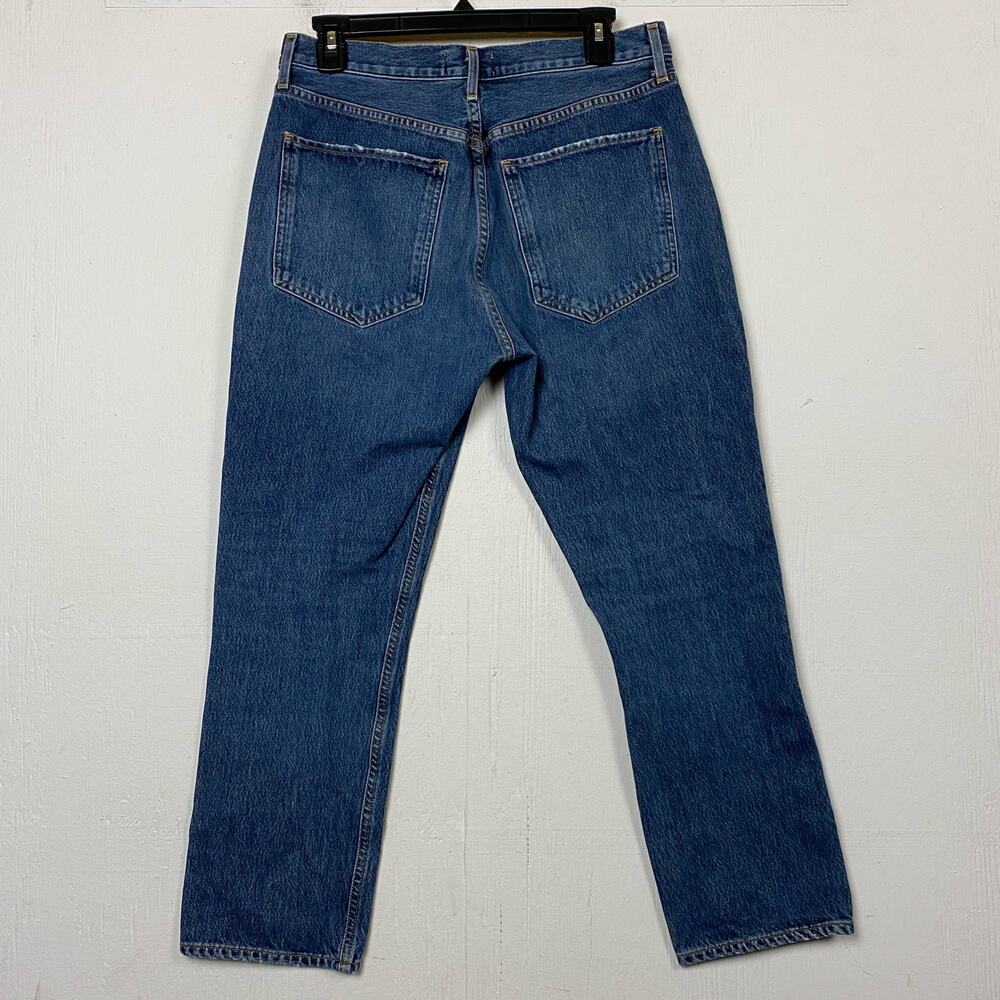 Agolde Jeans Womens 29 Riley Crop Straight Leg Button Fly High Rise - Picture 6 of 8
